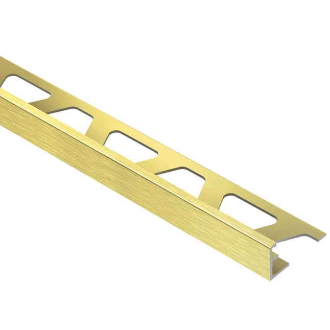 SCHLUTER SYSTEMS .375 IN. W X 98.5 IN. L BRUSHED COPPER ANODIZED ALUMINUM MODEL #A100AKGB